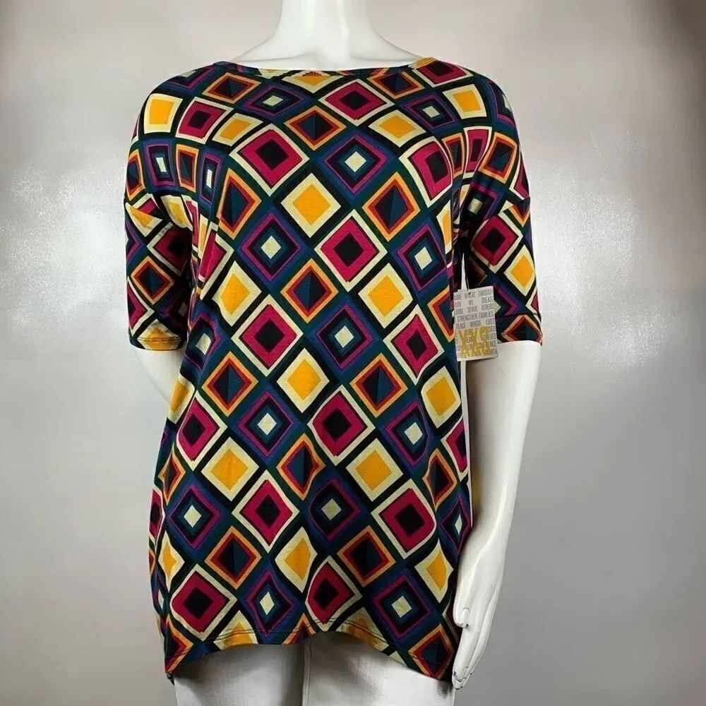 3FOR$20 Lula Roe Multicolor Diamond Style Tunic Top Size: XXS NWT
